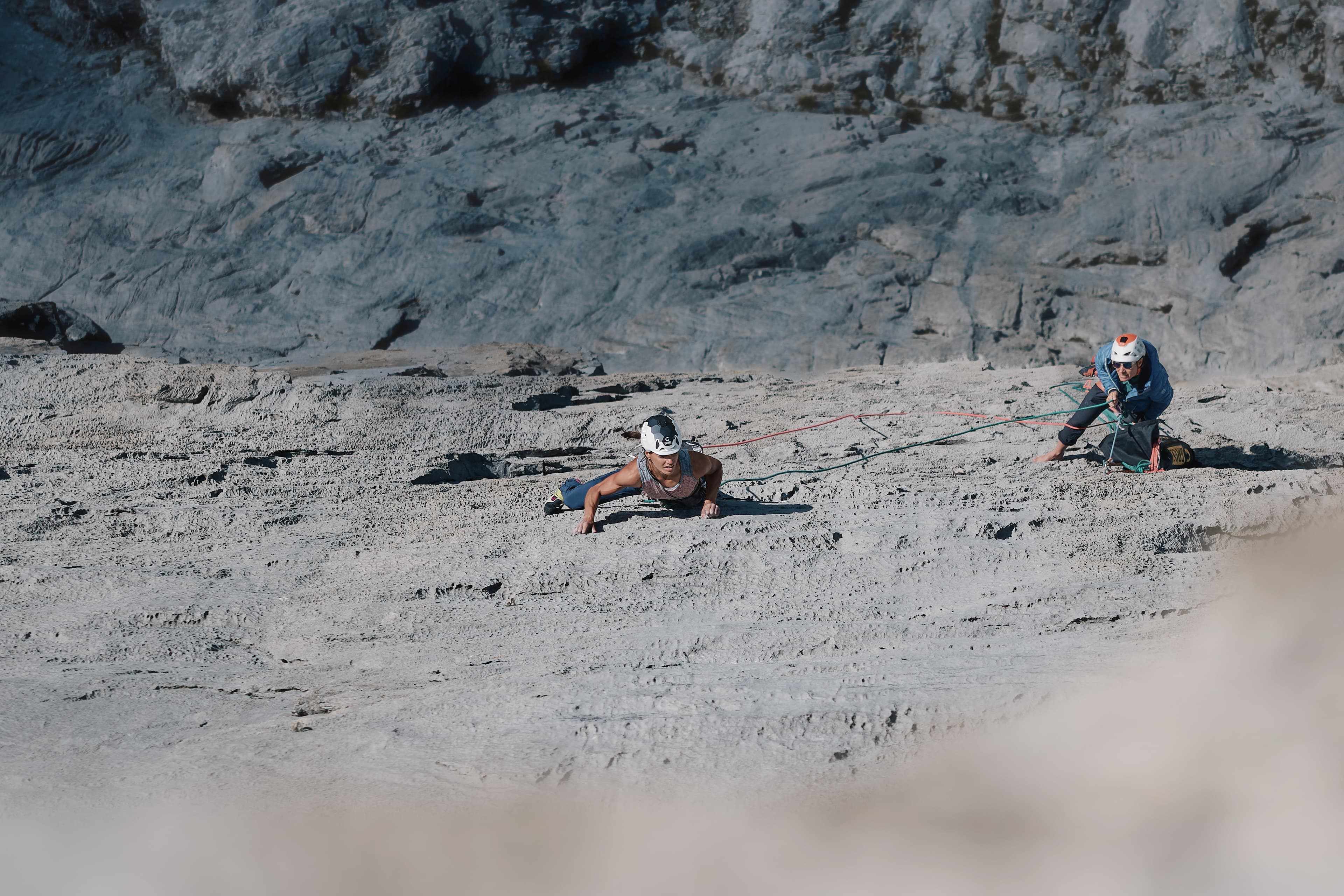 Silvia mentre si arrampica